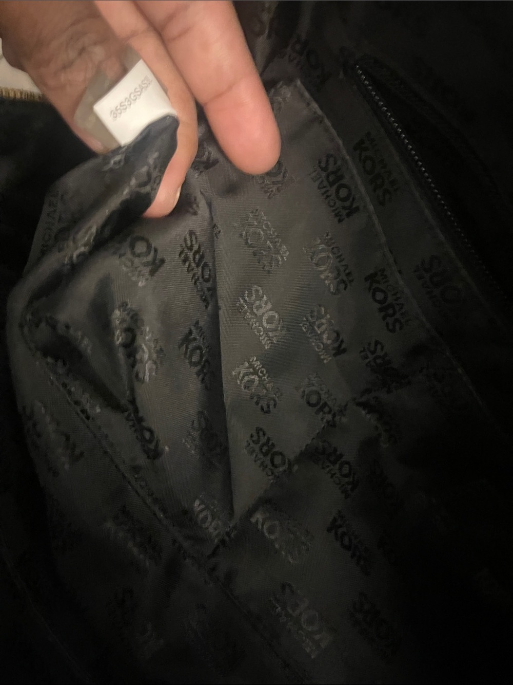 Michael Kors Black Saffiano Large Dome Emmy Satchel Handbag (Model #35S3GSAS3L - Picture 10 of 16